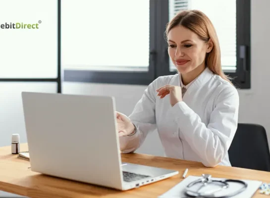 Peptides Payment Stability for Ecommerce Businesses reviewing by A Healthcare professional on laptop