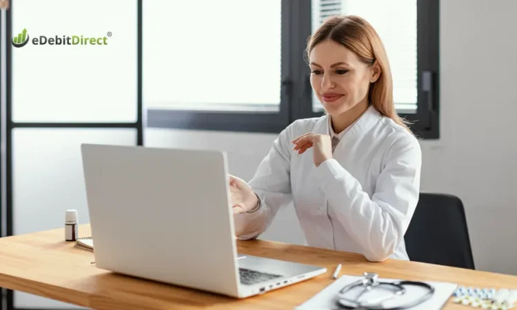 Peptides Payment Stability for Ecommerce Businesses reviewing by A Healthcare professional on laptop